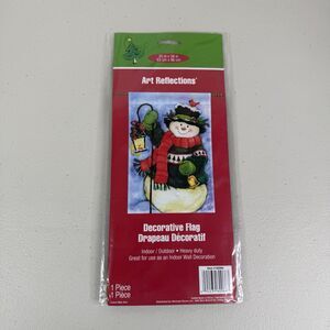Art‎ Reflections Snowman Garden Flag 25x38 Winter Holiday Christmas Decorative